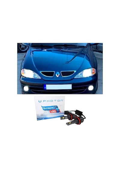 Renault Megane 1 Led Xenon Kısa Far Ampulü H7 Ultimate 9500 Lumens Yeni Seri Beyaz