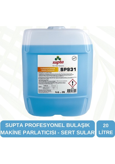 Supta Profesyonel Bulaşık Makine Parlatıcısı - Sert Sular 20 Lt