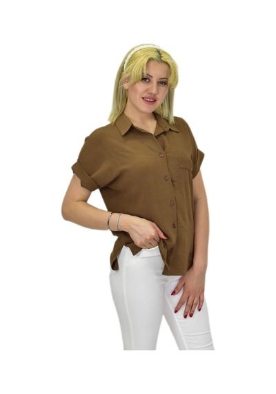 Kadın Ayrobin Kısa Kol Gömlek Bgl-st03696 001
