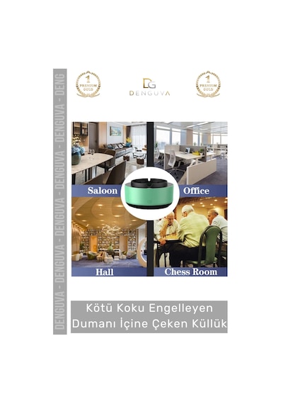 Özel Tasarım Şık Dekoratif Yıkanabilir Pilli Kötü Koku Engelleyen Dumanı İçine Çeken Kül Tablası