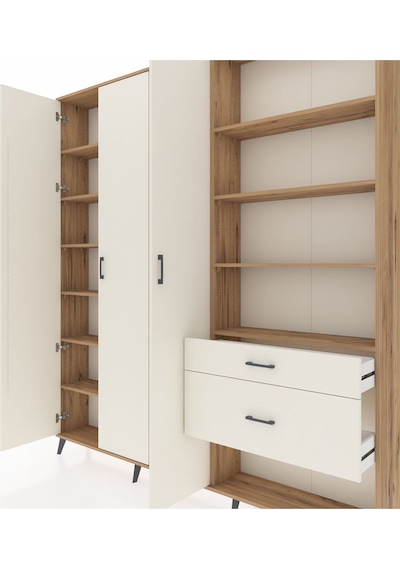 Arges Dolap 16 Raflı 2 Çekmeceli 3 Kapaklı 220x30x243 Çam-aytaşı/aytaşı Aytası/aytası Arges Dolap 16 Raflı 2 Çekmeceli 3 Kapaklı 220x30x243 Çam-aytaşı/aytaşı Aytası/aytası