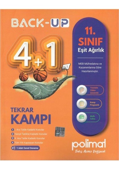 11. Sınıf Eşit Ağırlık Back - Up 4+1 Kamp Kitabı -  Polimat Yayınları