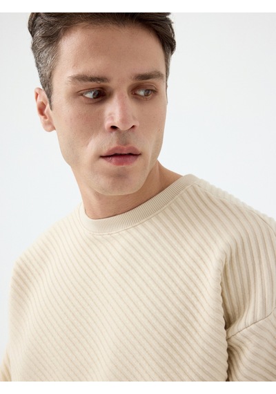Erkek Sweat Lf2038599 Lıght Beıge