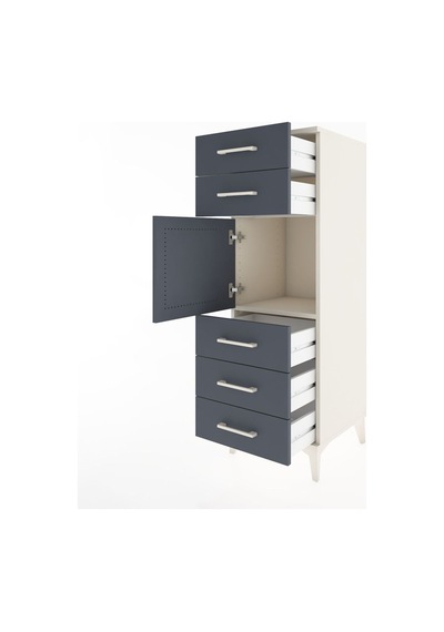 Hyperion Dolap Tek Raflı 5 Çekmeceli Tek Kapaklı 44x44x134 Ay... Aytaşı