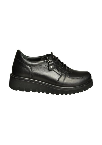 Fox Shoes U555040403 Siyah Hakiki Deri Günlük Kadın Ayakkabı Siyah-hakiki Deri