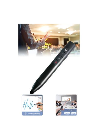 Akıllı Tahta Dokunmatik Yazım Kalemi Slayt Sunum Kumandası Powerpoint Wireless Presenter Pointer