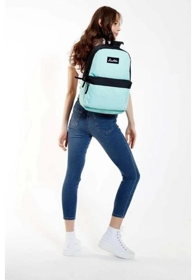 Kaukko Basic Colors Okul Sırt Çantası Mint Siyah K1415