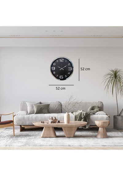 Krom Modern Edge 52 X 52 Cm Duvar Saati Çok Renkli