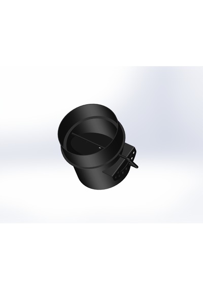 Ayarlanabilir Klapeli Baca Redüksiyon / Boy:16 Cm, Çap: 13 15 Cm / Mat Siyah Boyalı / Baba's Stove