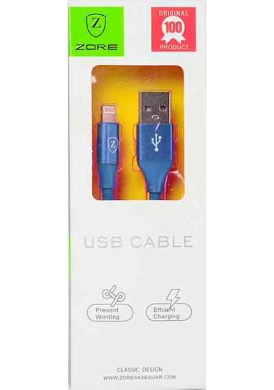 Metal Uçlu Lightning Usb Kablo