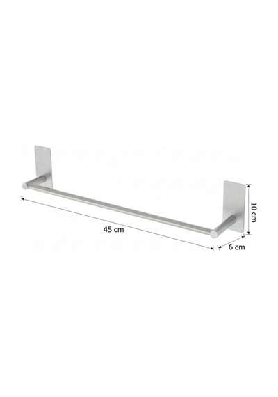 Tr Paslanmaz Çelik Havluluk 45 Cm, 304 18/10 Çelik Yapışkanlı Duvar Havlu Askısı, Vidasız Deliksiz Banyo Ve Mutf Genel
