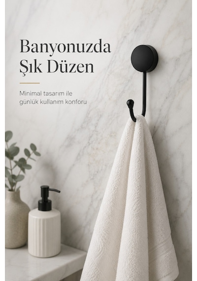 Alper Banyo Mat Siyah Solo Havlu Kağıdı Askısı, Yapışkanlı Ve Vidalı Montaj