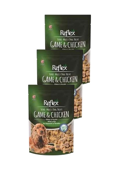 Semi Moist Av Hayvanlı Ve Tavuklu Kemik Şekilli Köpek Ödülü 150 Gr Üçlü Paket