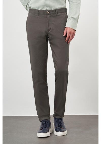 Morven Erkek Haki Pamuk Yan Cep Slim Fit Chino Pantolon 25ks003001710 Haki