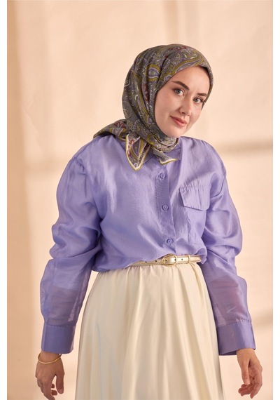 Silk Home Yaz Esintisi Eşarp 150002-09 Yeşil Gri, Yağ Yeşili, Leylak, Kiremit
