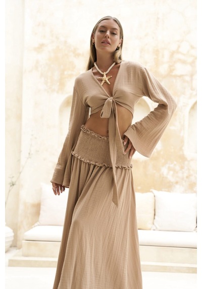 Mai Collection Mai Studios Co. Marshanda Vizon Crop Etek Takım Vizon