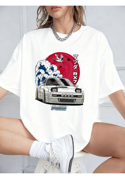 Noıssey Urban Pop Graphic Kadın Tişört Koleksiyonukod 5597 Beyaz