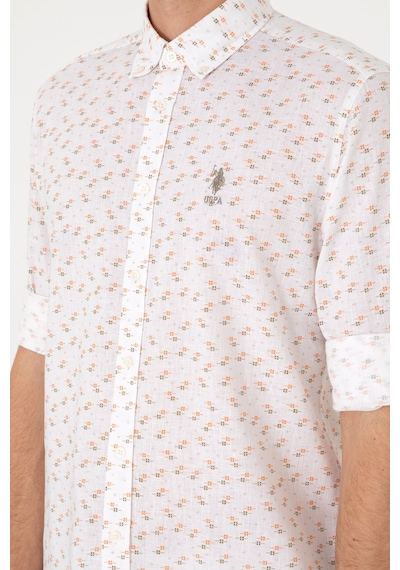 U.s. Polo Assn. Erkek Haki Gömlek Desenli 50288374-vr027 Haki