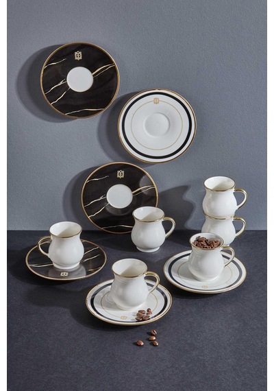 Neva N3251 Marble Plus 6 Kişilik Kahve Fincan Takımı