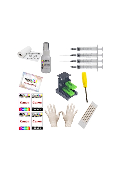 Canon Ip1900 Ip2200 Ip2400 Siyah Kartuş Mürekkep Dolum Seti 500 ML