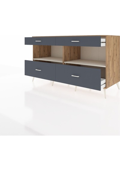 Kronos Konsol 2 Raflı 4 Çekmeceli 176x59x99 Çam-aytaşı/antrasit Çam-aytaşı/antrasit Kronos Konsol 2 Raflı 4 Çekmeceli 176x59x99 Çam-aytaşı/antrasit Çam-aytaşı/antrasit