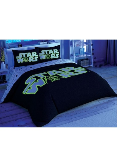 Taç - Star Wars Glow Lisanslı Çift Kişilik Nevresim Takımı Çok Renkli