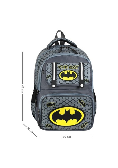 İlkokul Çantası 3'lü Set 42 30 Cm Beslenme Çantası Kalem Kutusu Ortopedik Sırt Erkek Çocuk Kids Bag Gri