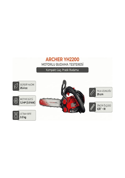Motorlu Testere Archer Yh2200