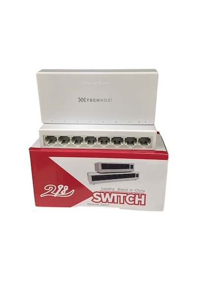 8 Port 10 / 100 Mbit Internet Hub Hup Çoğaltıcı Ethernet Switch Kablo Dağıtıcı Splitter
