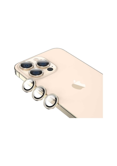 Zore İphone 13 Pro Max Uyumlu Cl-06 Kamera Koruyucu-gold