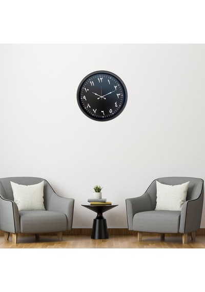 Siyah Arapça Rakamlı 52 X 52 Cm Duvar Saati