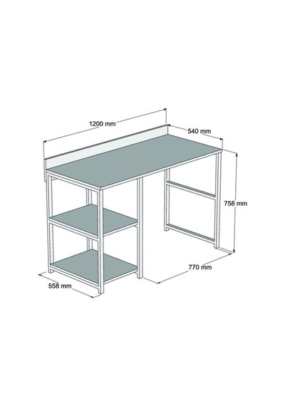 Yesst Stıl 120 Cm  Çalışma Masası Ceviz