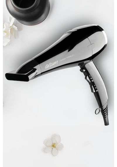 Arzum AR5007 Shiny İyonlu Saç Kurutma Makinesi, Difüzörlü Başlıklı, 2200W, Siyah