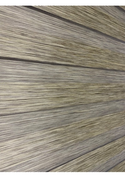 Bambu Açık Kahve Renk Zebra Perde (Etek Boncuklu)