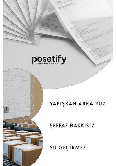 Fatura Cebi 14x25 2000 Adet Yapışkanlı Kargo Evrak Cebi Şeffaf Dayanıklı Paketleme Poşeti