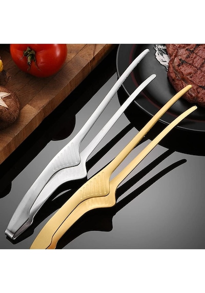 Sihirli Şef Cımbız Maşası - Yere Temas Etmez Kirletmez Özellikli 23 Cm - Gold