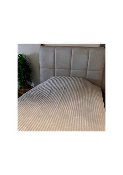 Merinos Modern Line Tek Kişilik Peluş Battaniye Gri