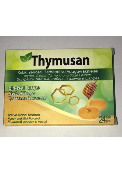 Thymusan Kekik Zencefil Zerdeçal  Adaçayı  24  Pastıl