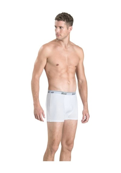 Jiber Erkek 156 Boxer Likralı 6 Lı Paket Beyaz