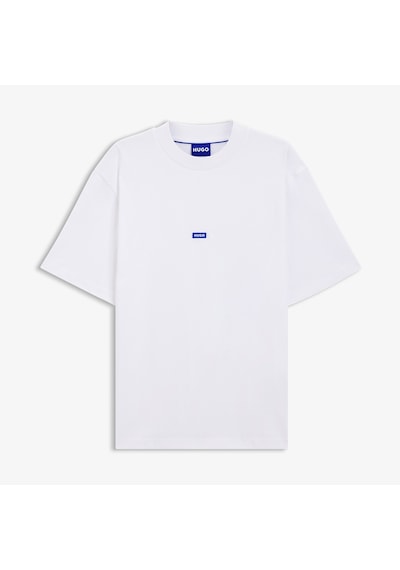 Hugo Boss Logo Patch Erkek Beyaz T-shirt 50509991 Beyaz