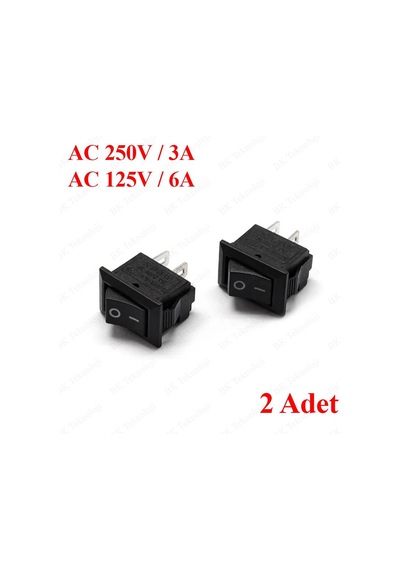 2 Pin Mini Rocker On/off Işıksız Power Anahtar