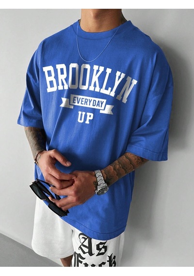 Brooklyn Every Day Süprem T-shirt - Sax Mavi Baskılı Oversize Bisiklet Yaka Kısa Kol Tişört Saks Mavi Brooklyn Every Day Süprem T-shirt - Sax Mavi Baskılı Oversize Bisiklet Yaka Kısa Kol Tişört Saks Mavi