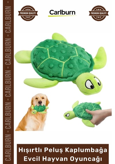 Petshop Yumuşak Sesli Diş Kaşıyıcı Köpek Eğitici Hışırtlı Peluş Kaplumbağa Evcil Hayvan Oyuncağı