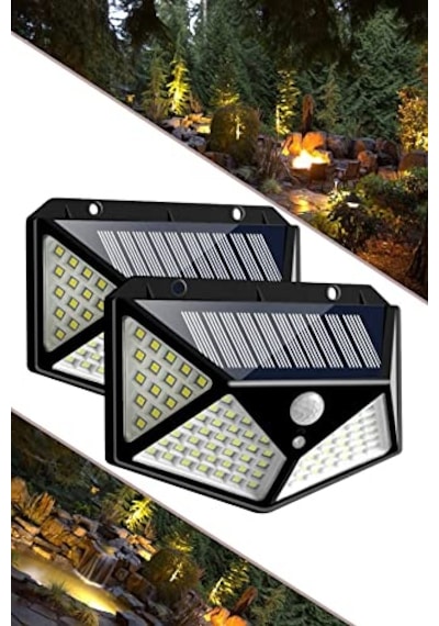 Starmax Güneş Enerjili Hareket Sensörlü Ip65 Suya Dayanıklı 100 Led Lamba 1410 10 Parça Siyah