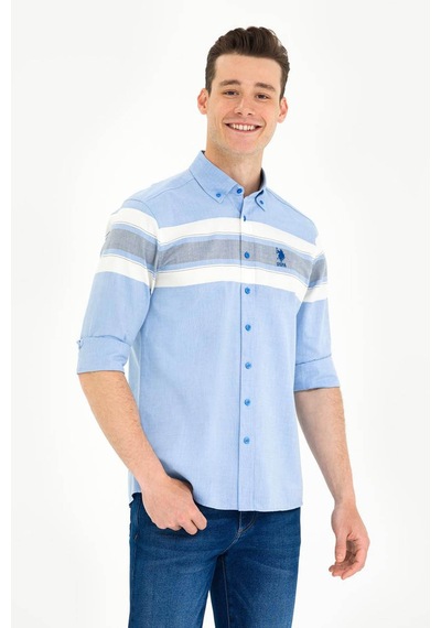 U.s. Polo Assn. Rıbaro Saks Erkek Gömlek 1584026 Saks