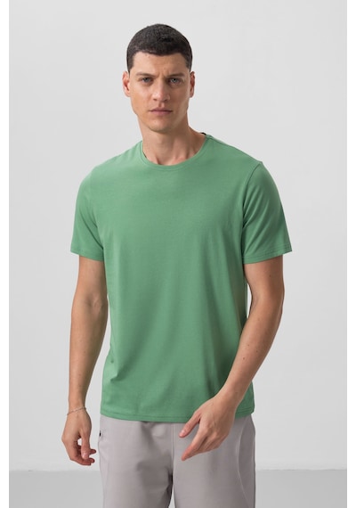 Tommylife Tommy Life Pastel Yeşil Erkek Basic Kısa Kol Standart Kalıp O Yaka T-shirt - 87911 Pastel Yeşil