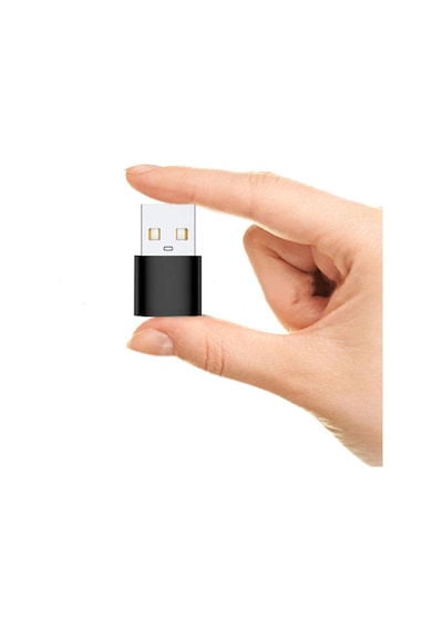 Android Şarj Usb A Erkek To Type C Dişi Çevirici Dönüştürücü Adaptör Siyah