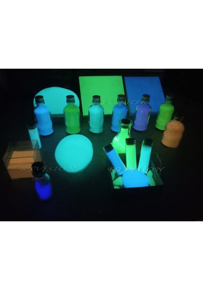 250 Gr Fosfor Tozu Karanlıkta Parlayan Fosfor Luminous Yeşil