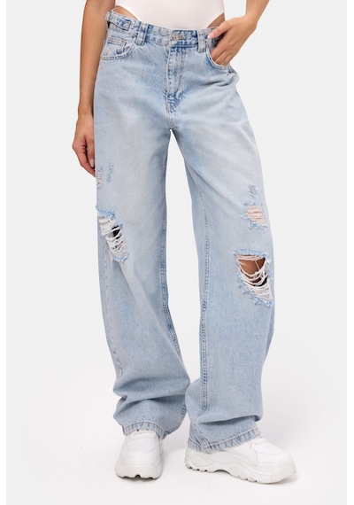 Kadın Ice Lotus 12s6-3 Süper Baggy Fit Denim Jean Ice Kot