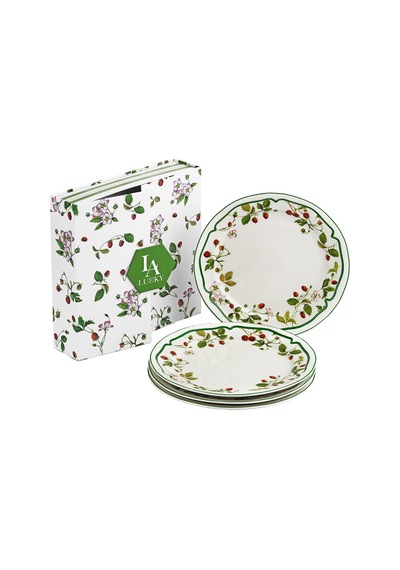 Lucky Art Blassom Bone 4 Lü Servis Tabağı Seti 26 Cm Lyhm 005 Çok Renkli